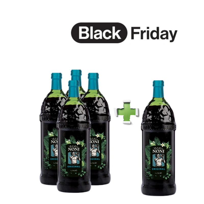 Exclusive Black Friday pack: Tahitian Noni® Original 4-Pack and another FREE Tahitian Noni® Original.